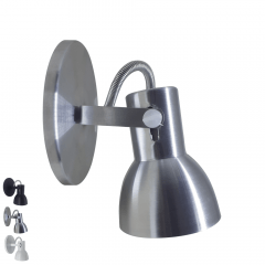 Luminaria de Parede Arandela em Alumínio p/ 1 lâmpada Comum Modelo Bocão Spot - Revenda e Atacado